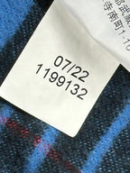 LL Bean Mens Scotch Plaid Flannel Shirt Slightly Fitted Blue Cotton Sz Medium