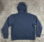 PACT Mens Size L Navy Blue 100% Organic Cotton Hooded Sweatshirt Hoodie