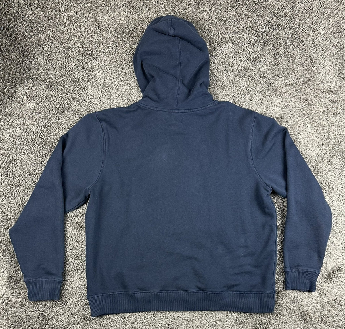 PACT Mens Size L Navy Blue 100% Organic Cotton Hooded Sweatshirt Hoodie