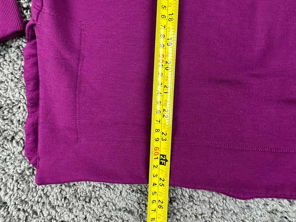 Athleta Womens XS Magenta Purple Coaster Luxe Recover Sweatshirt Thumbholes