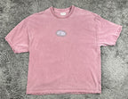 Surf Locos Mens XL Sunburst Oval Logo Washed Plum Burgundy T-Shirt Made in USA