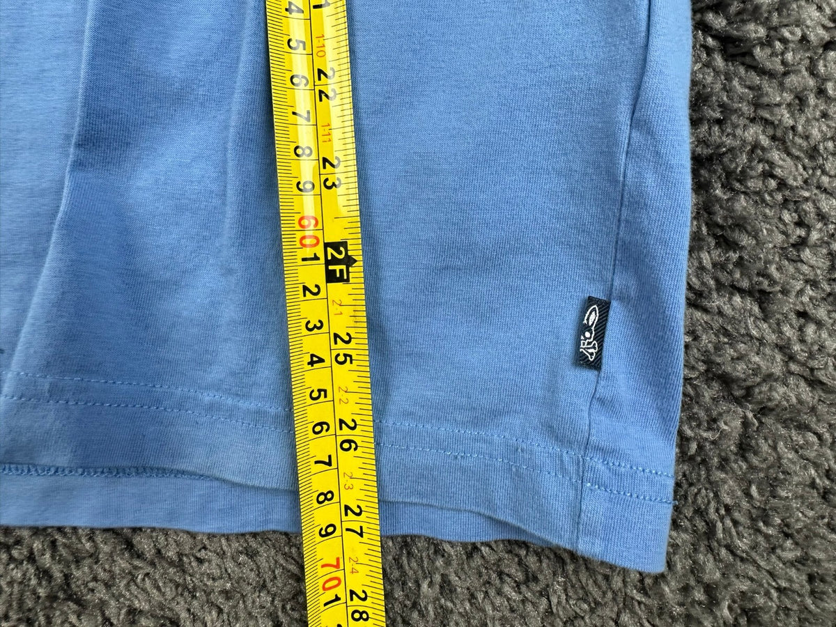 Psycho Bunny Mens M Light Blue Pima Cotton Big Logo T-Shirt Size 5 Medium