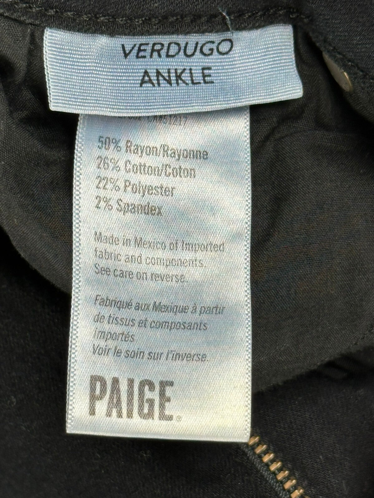 PAIGE Verdugo Ankle Jeans Womens 28 Black Distressed Ripped Knee Skinny Twilight