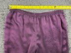 Citron Santa Monica Womens Silk Pants Small Purple Elastic Waist Trousers
