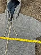 O'Neill Mens XL Full Zip Hoodie Blue Heathered Fleece Sweatshirt Jacket Surf