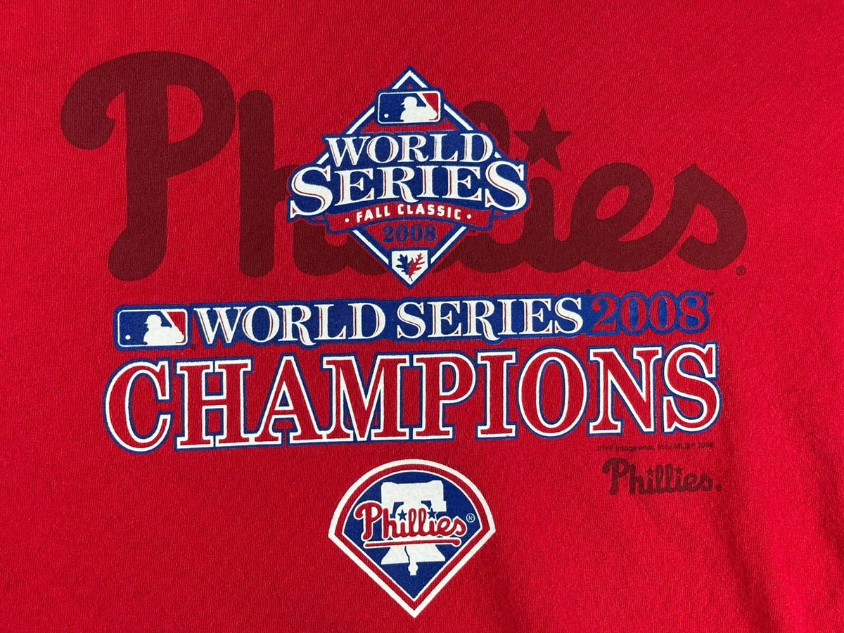 Philadelphia Phillies 2008 World Series Champions T Shirt Mens XL Red MLB