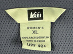 REI Sahara Womens Hiking Shirt Gray UPF 40+ Roll Tab Convertible Sleeve Sz XL