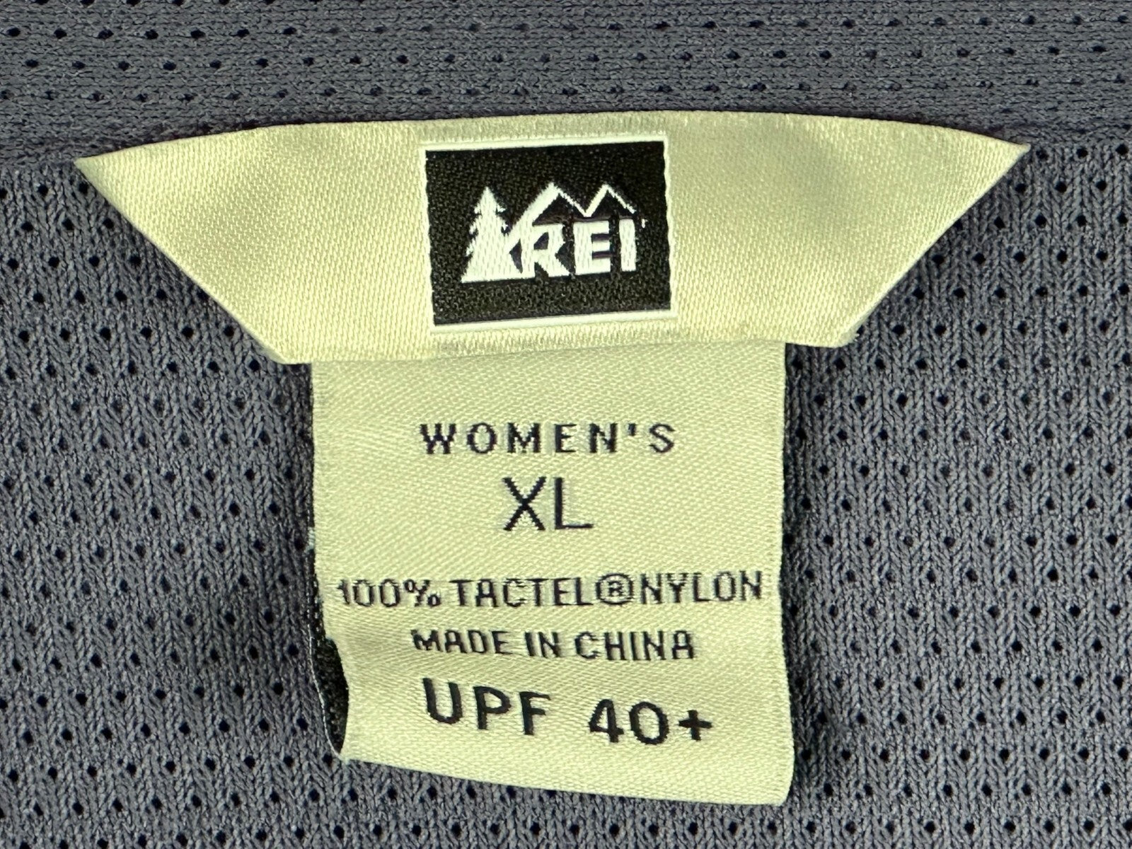 REI Sahara Womens Hiking Shirt Gray UPF 40+ Roll Tab Convertible Sleeve Sz XL