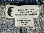 Lotus and Luna Harem Pants Womens S/M Blue Mandala Boho Smocked Jogger