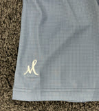 Peter Millar Mens XL Light Blue Micro Dot Performance Golf Polo Shirt Stretch