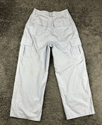 Alexander Wang Womens M High-Waisted Cotton Cargo Pants Light Blue