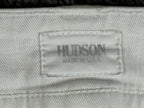 Hudson Womens Size 30 White Stretch Denim Bootcut Jeans Double Button