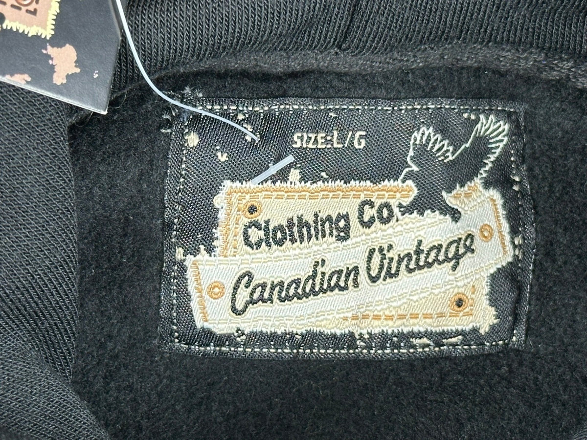 Canadian Vintage Clothing Co Mens L Black Banff National Park Graphic Hoodie NWT