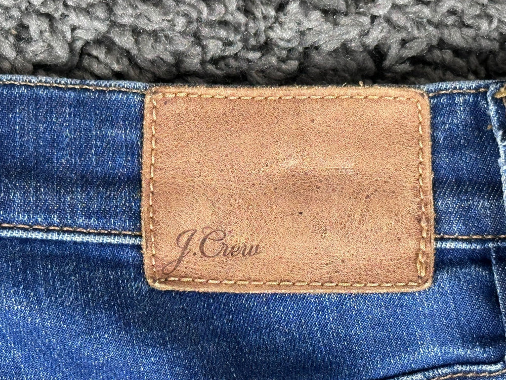 J.Crew Jeans Womens 27 Lookout High Rise Skinny Blue Distressed Hem