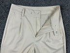 Contempo Wide Leg Trousers Womens Medium Beige High Waisted Pleated Front