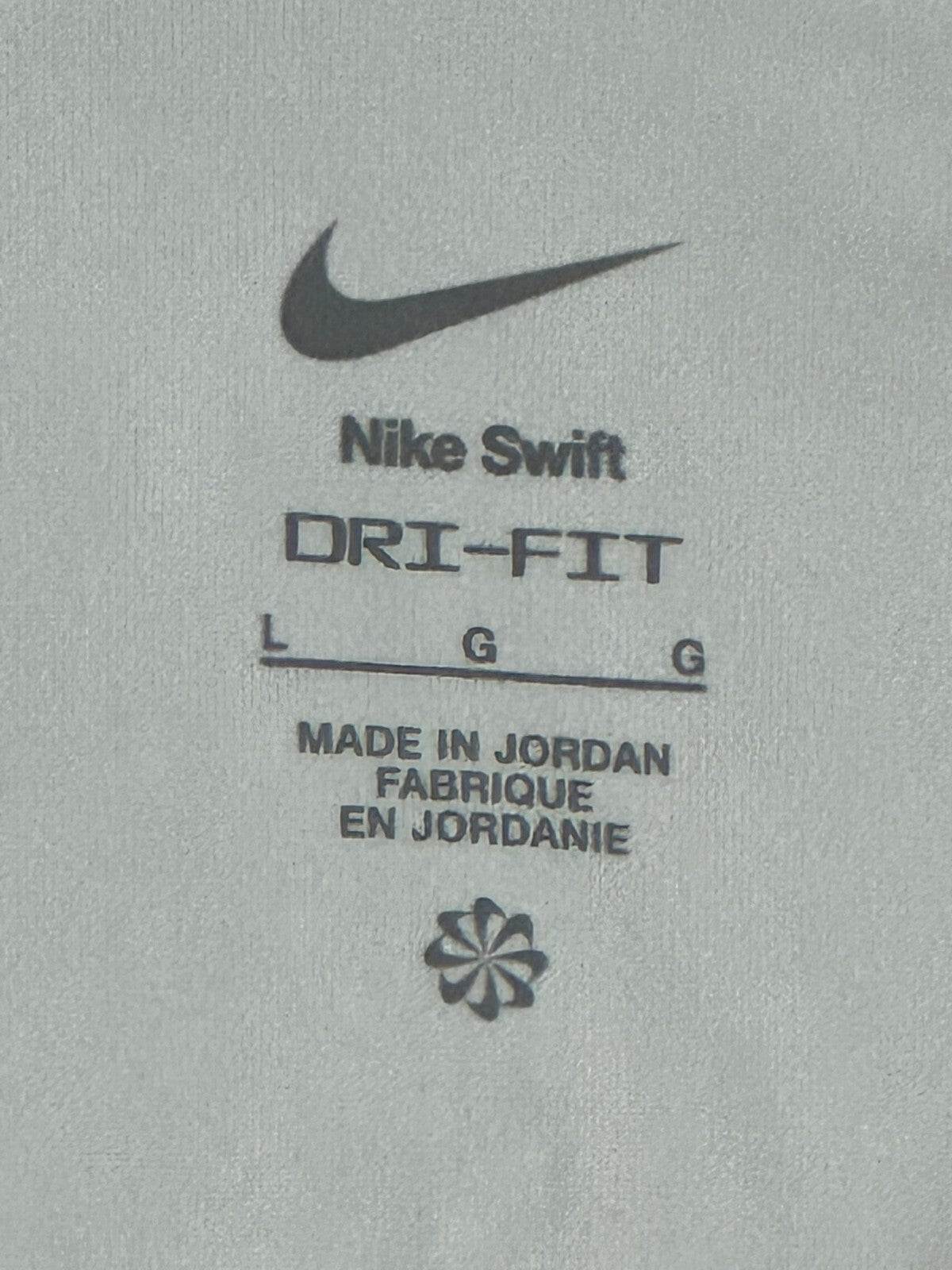 Nike Swift Dri-FIT UV 1/4 Zip Running Top Women White Long Sleeve Thumbholes L