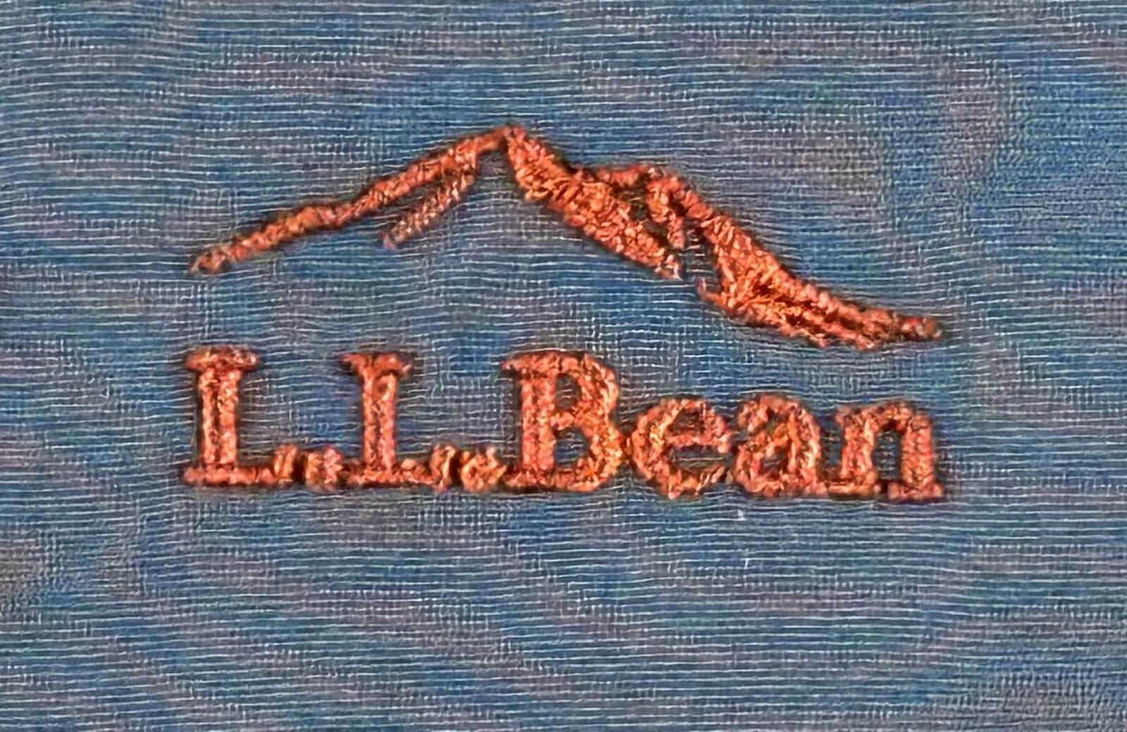L.L.Bean Fleece Jacket Men Blue Full Zip Waffle Knit Thumbhole Cuffs Sz L
