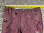 Nike 6.0 Mens L Burgundy Cargo Snowboard Ski Pants Vented Zip Hem Y2K