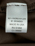 JudyP Womens Tank Top Medium Brown Scoop Neck Sleeveless Stretch Made in USA