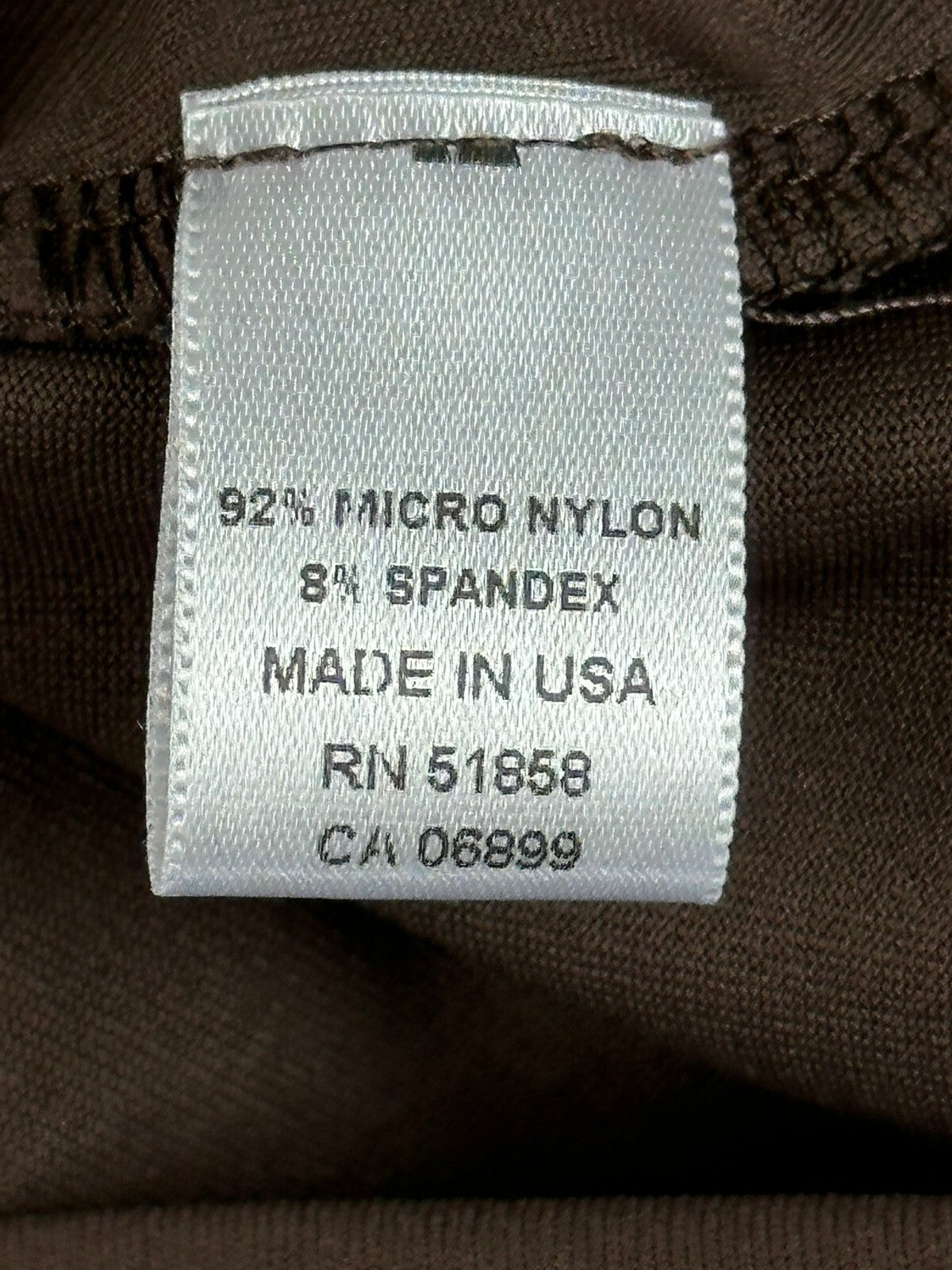 JudyP Womens Tank Top Medium Brown Scoop Neck Sleeveless Stretch Made in USA