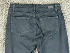 PAIGE Verdugo Ankle Jeans Womens 28 Black Distressed Ripped Knee Skinny Twilight