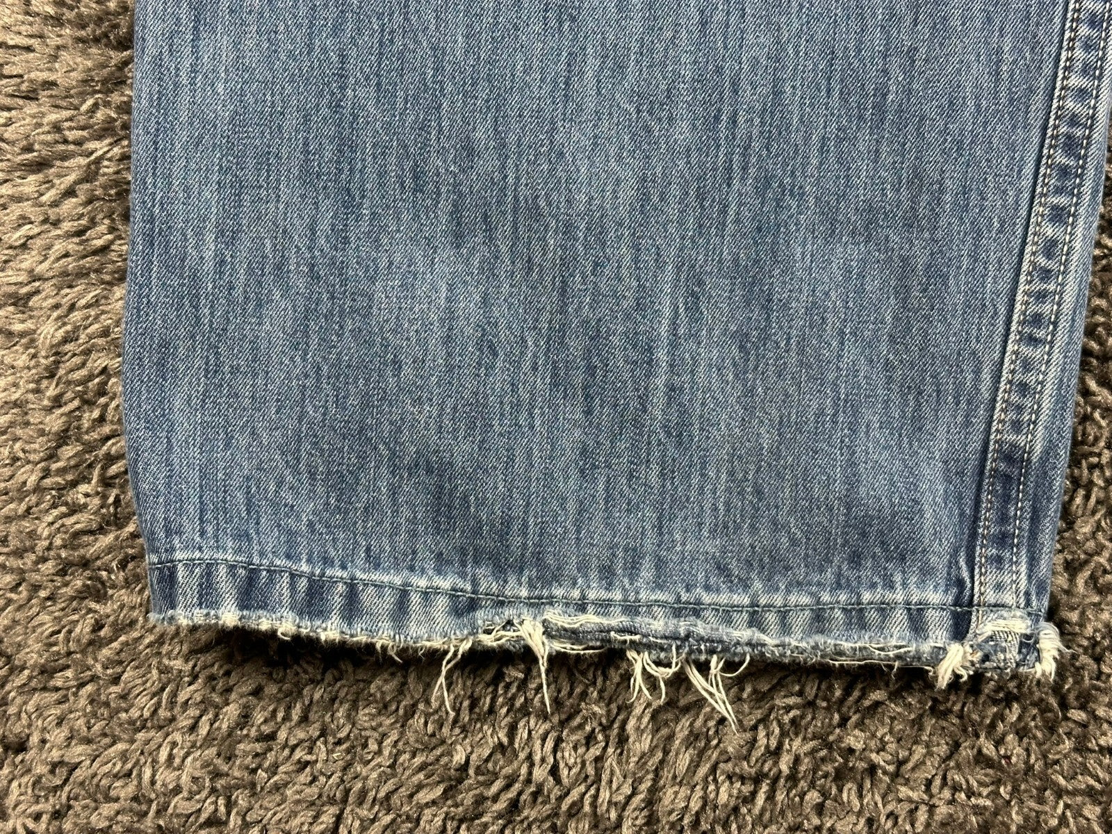 Hollister Low-Rise Super Baggy Jeans Womens Distressed Wide Leg Blue Y2K 10R W30