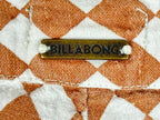 Billabong Womens Brown Checkerboard Diamond High Rise Linen Blend Pants Sz 25
