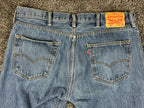 Levis 501 Mens Jeans Blue Original Straight Button Fly Medium Wash Denim 38x32