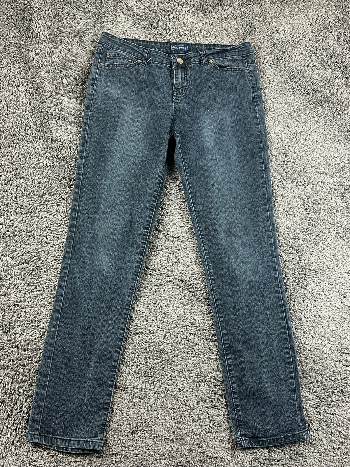 Blue Stitch Womens Jeans Size 11 Dark Wash Stretch Straight Leg Denim Pants