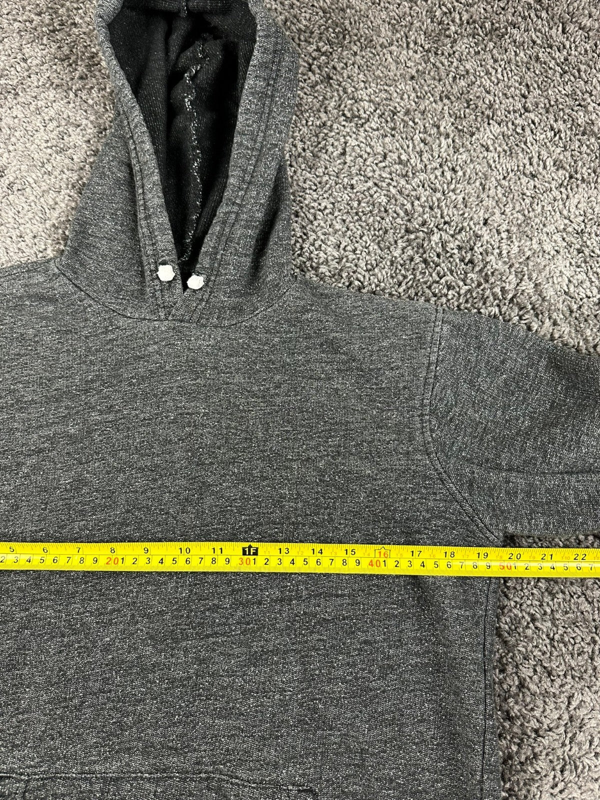 Nixon Press Pullover Hoodie Mens Charcoal Heather Gray Sweatshirt Sz Medium