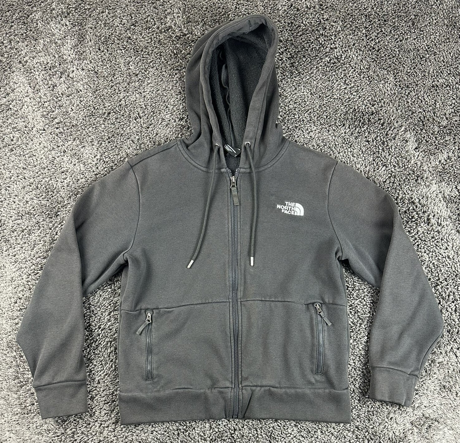 The North Face Women’s Everyday Full Zip Hoodie Gray Fleece Jacket Sz Medium
