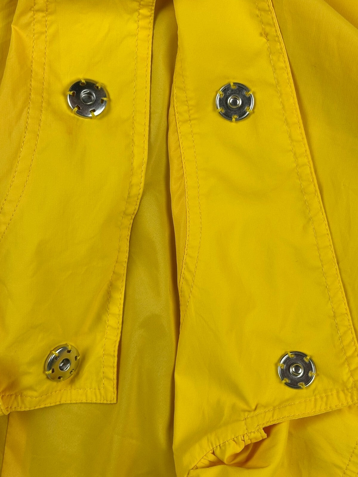 SoCa St. John Womens XL Yellow Belted Lightweight Windbreaker Rain Jacket Coat