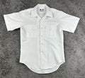 US Navy White M/L Mens Short Sleeve Uniform Shirt Flying Cross Made in USA