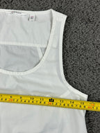 Athleta Womens XXS White Scoop Neck Tank Top Stretch Poplin Sleeveless Shirt