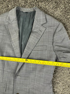 Bonobos Men's 38R Gray Plaid Slim Fit Wool Suit Jacket Blazer