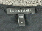 Eileen Fisher Black Stretch Silk Jersey Scoop Neck Short Sleeve Tunic Top Sz XL