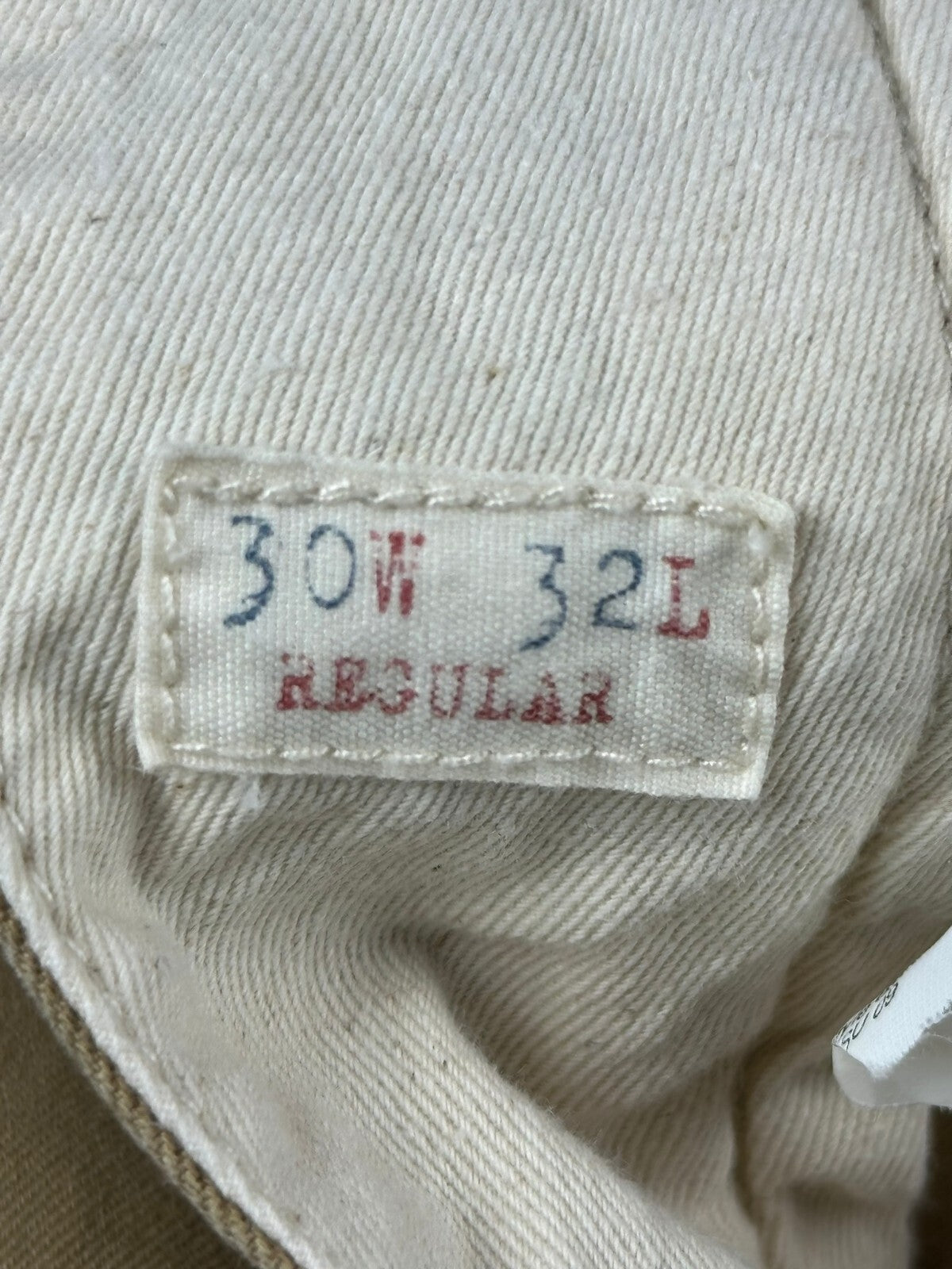 J.Crew Mens 30x32 Khaki Broken In Regular Fit Cotton Chino Casual Pants