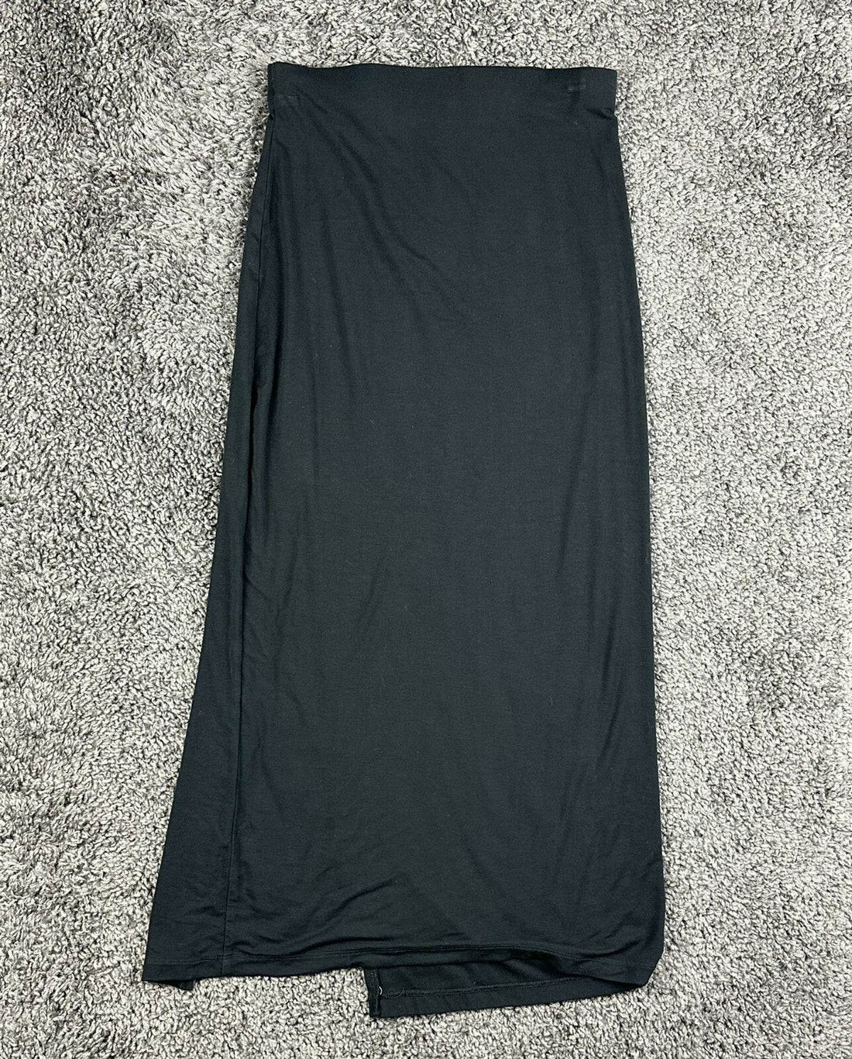 Z Supply Skirt Womens XS Black Side Slit Draped Midi Maxi Rayon Stretch