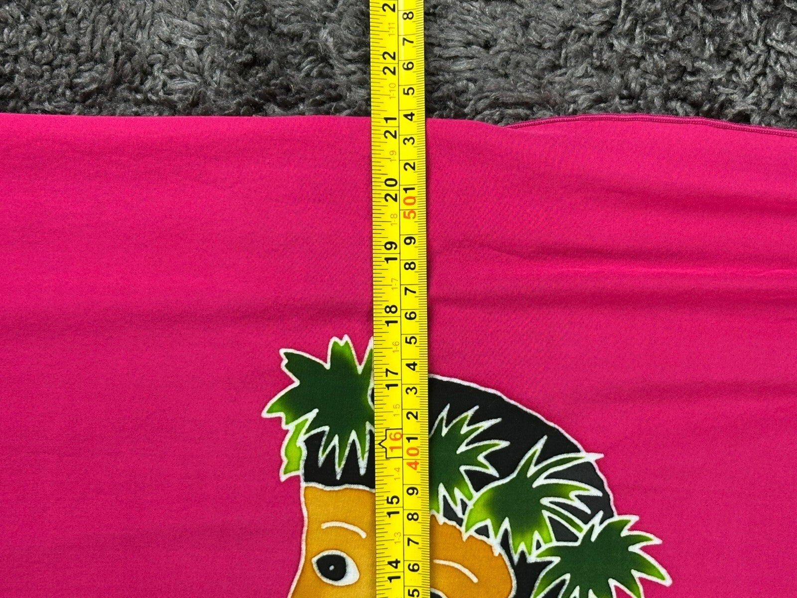 Teihotu Creations Bora Bora Pareo Sarong Pink Tahiti Rayon Handmade 67x21