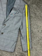Bonobos Men's 38R Gray Plaid Slim Fit Wool Suit Jacket Blazer