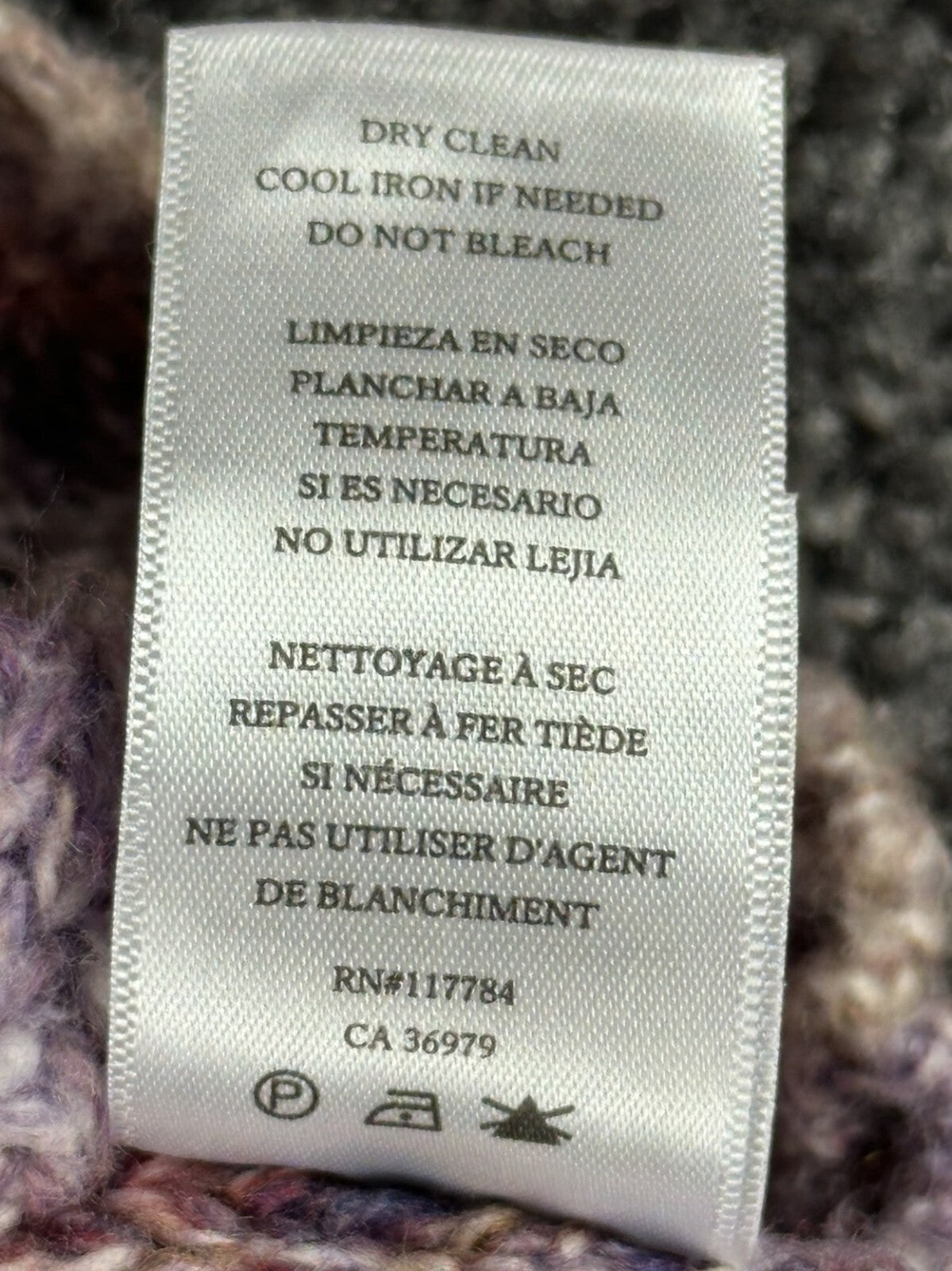 Rails Josie Space Dye Cardigan Sweater Womens S Amethyst V Neck Chunky Knit Soft