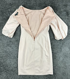 Lauren Ralph Lauren Womens 8 Blush Pink Ruched Balloon Sleeve Sheath Dress