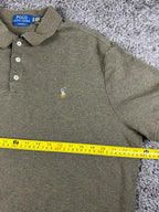 Polo Ralph Lauren Polo Shirt Mens XL Classic Fit Olive Green Heather Flesh Pony
