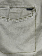 Union Mens M Khaki Stretch Cargo Jogger Pants Zipper Pockets