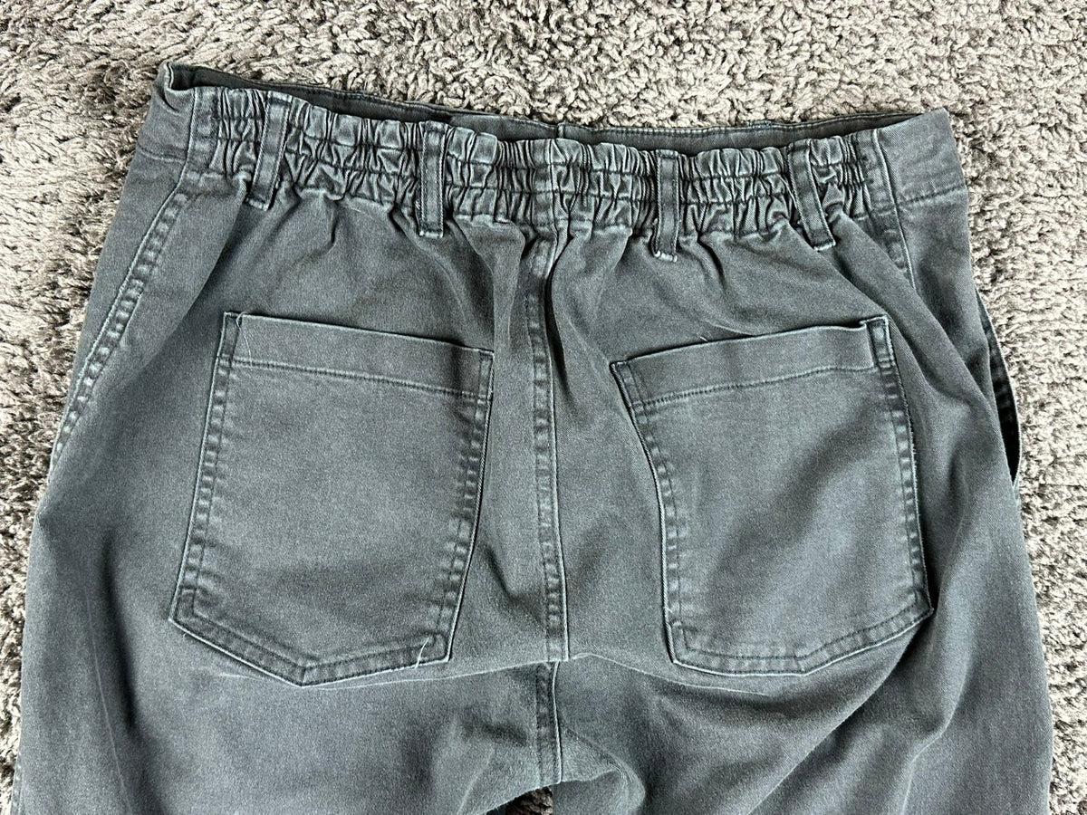 ATM Anthony Thomas Melillo Pants Womens 12 Washed Black Stretch Cotton Utility