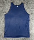 Vintage 90s Russell Athletic Mens XXL Blue Cotton Tank Top Made In USA