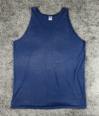 Vintage 90s Russell Athletic Mens XXL Blue Cotton Tank Top Made In USA