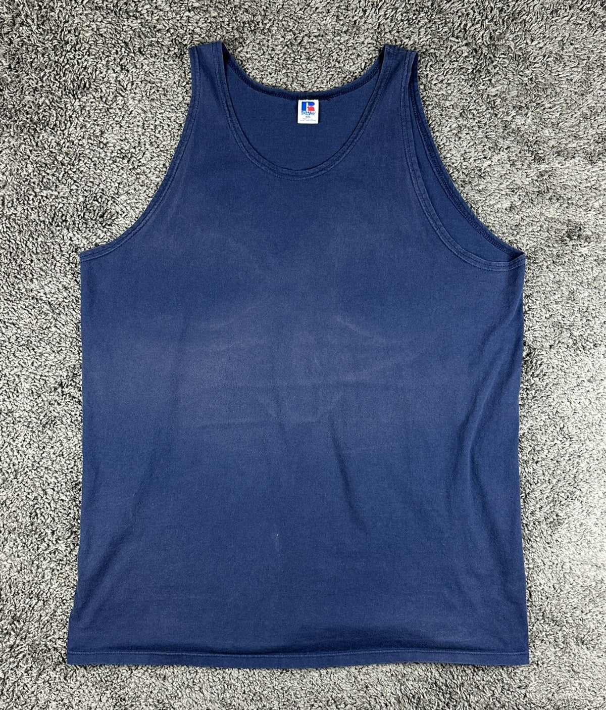 Vintage 90s Russell Athletic Mens XXL Blue Cotton Tank Top Made In USA