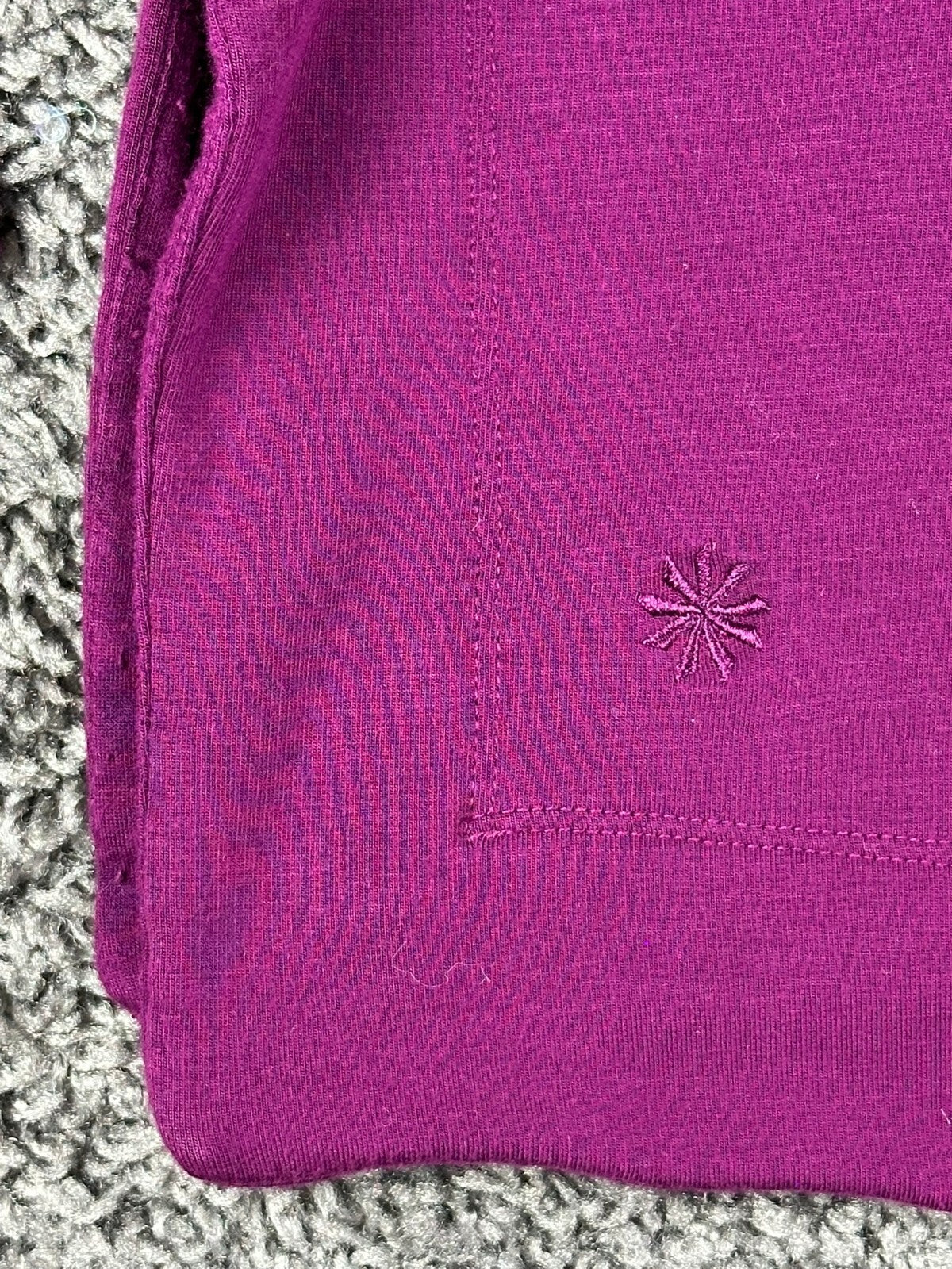 Athleta Womens XS Magenta Purple Coaster Luxe Recover Sweatshirt Thumbholes