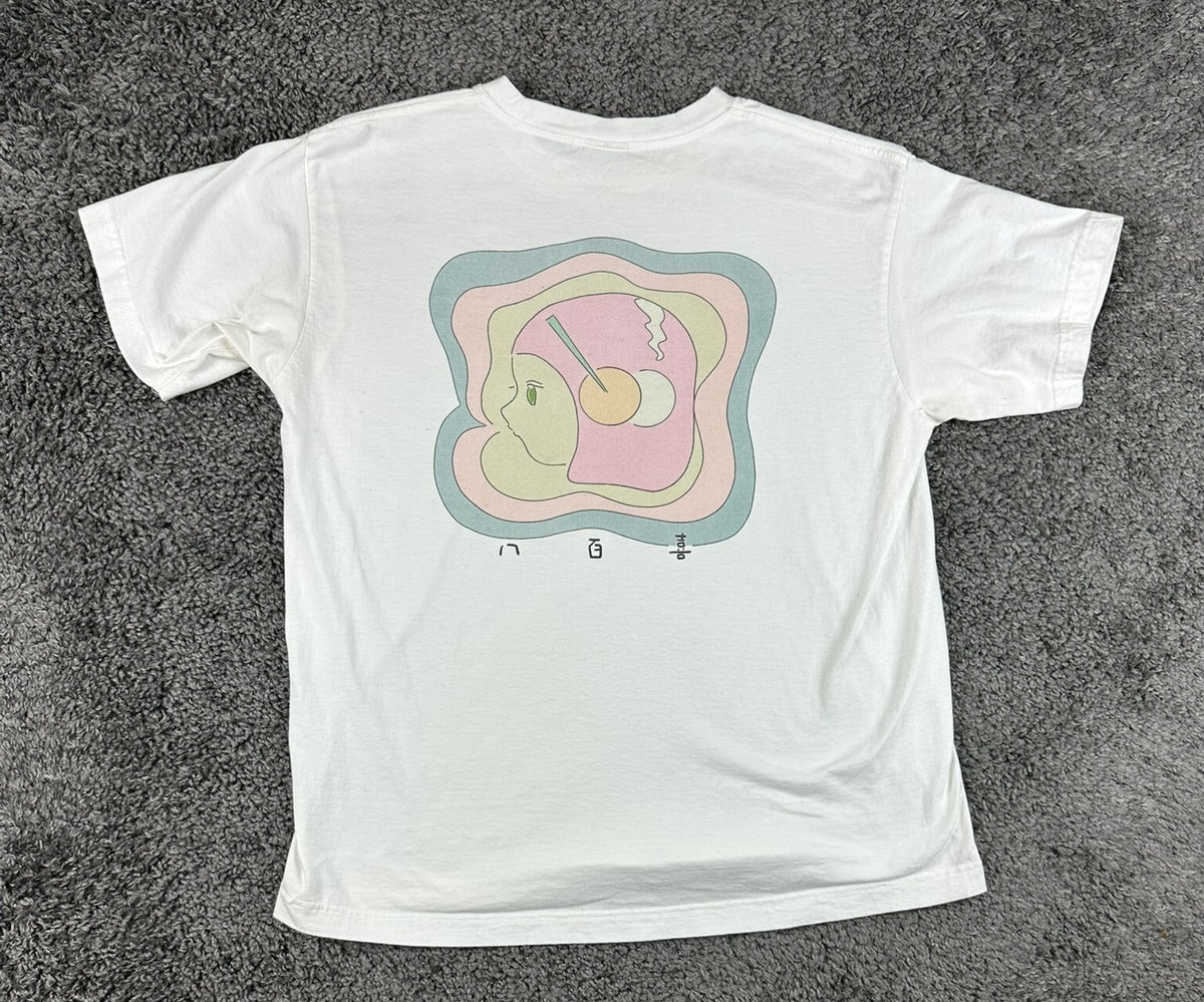 Rare Yaoki Tokyo Natural Wine & Takoyaki Bar Graphic T-Shirt Mens L White